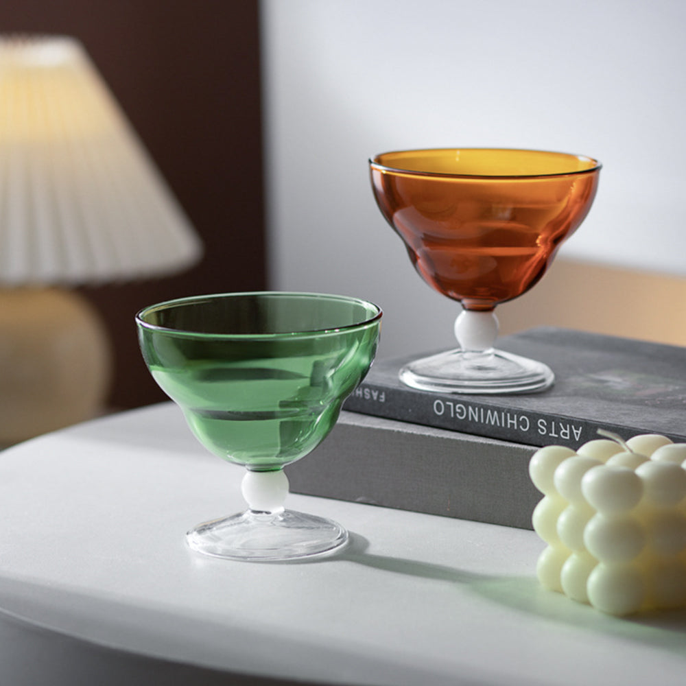 「大きな硝子コンポート」レトロ　新品未使に近い。 大きな硝子コンポート」レトロ 新品未使に近い。 大きな硝子コンポート