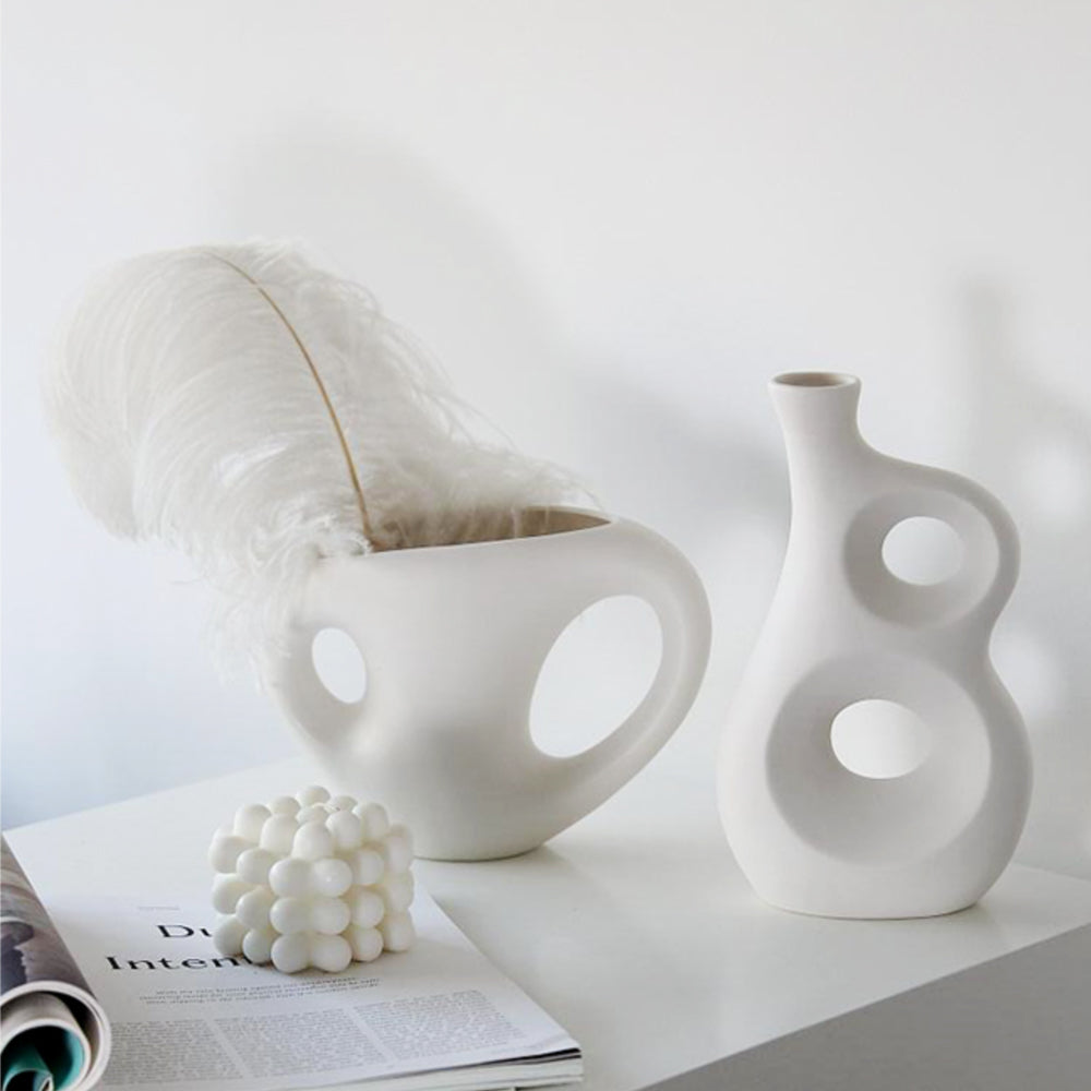 ノルディックモダンホワイトフラワーベース – acacia