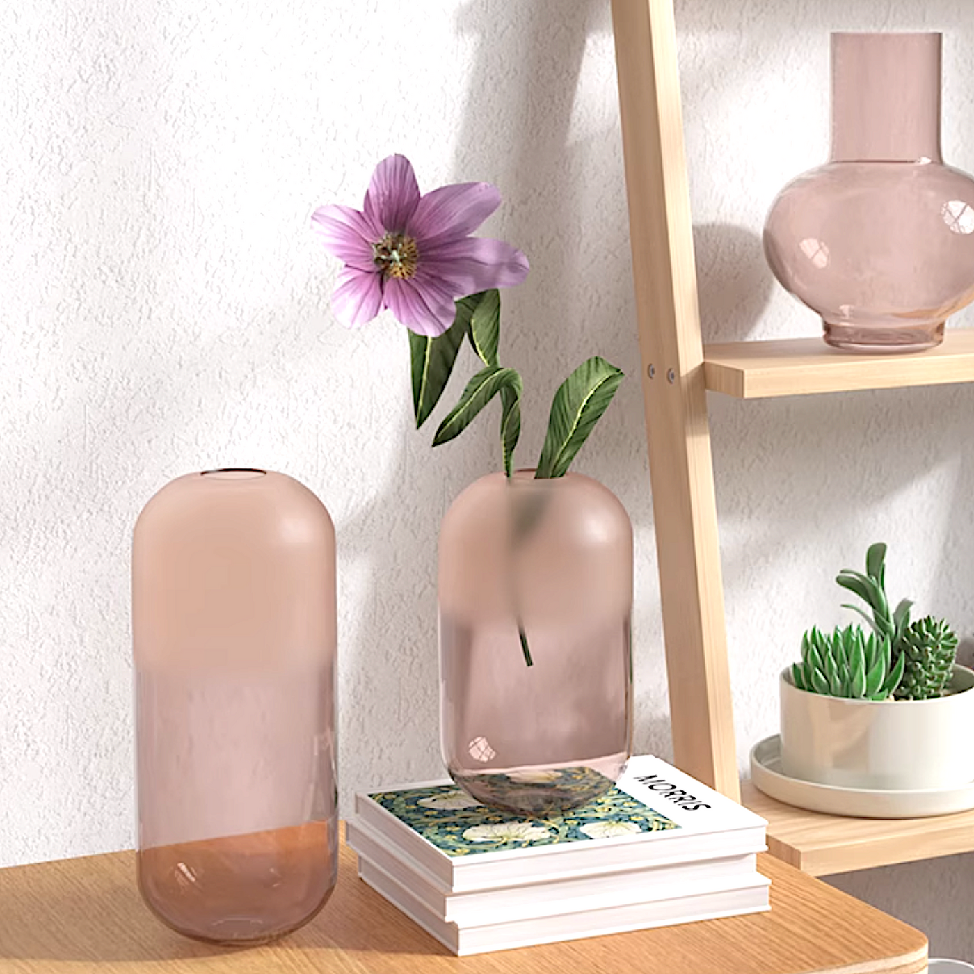 ピンクカプセルのハーフフロストベース – acacia