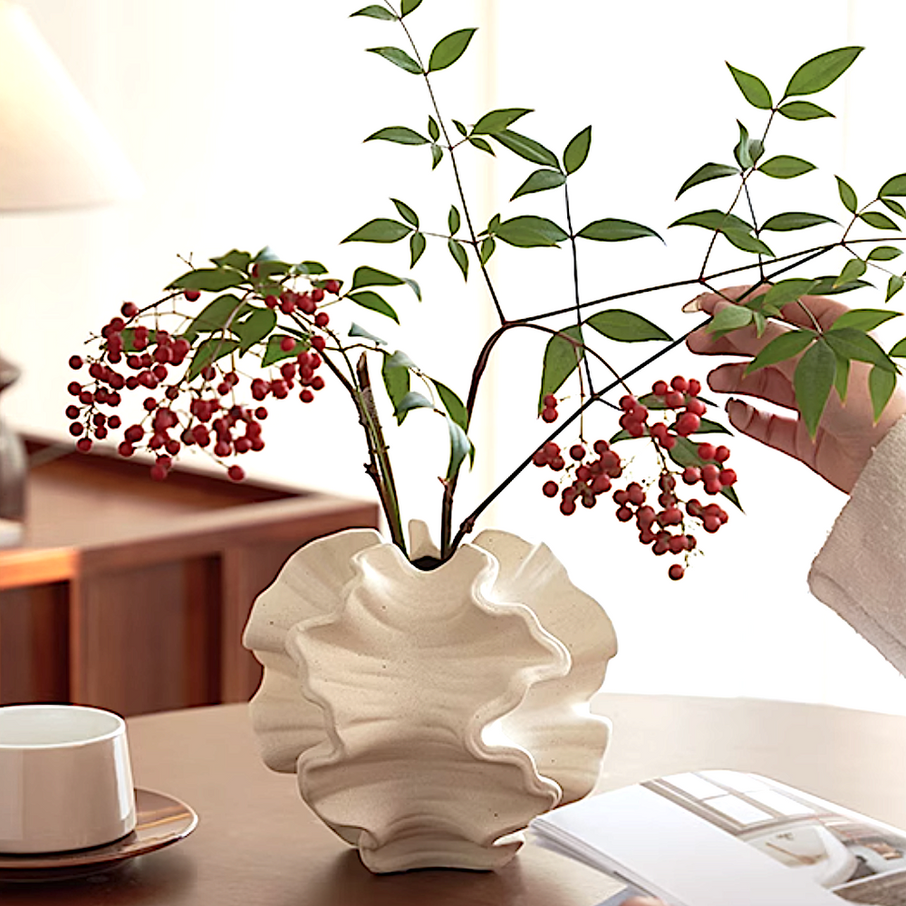 フリルボールフラワーベース – acacia