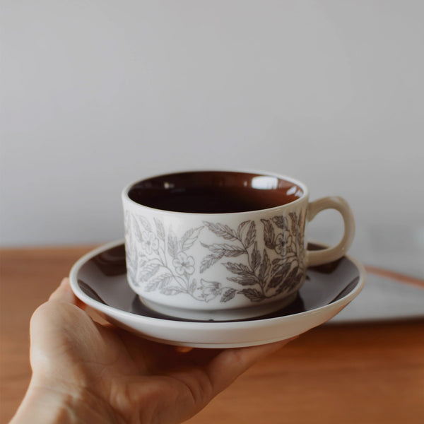 62×101抹茶×クリーム×ブラウン　紋章ボタニカル　トルコヴィンテージラグ タケダワイナリー ブラン・ド・ノワール 樽熟成 2023+deleteC