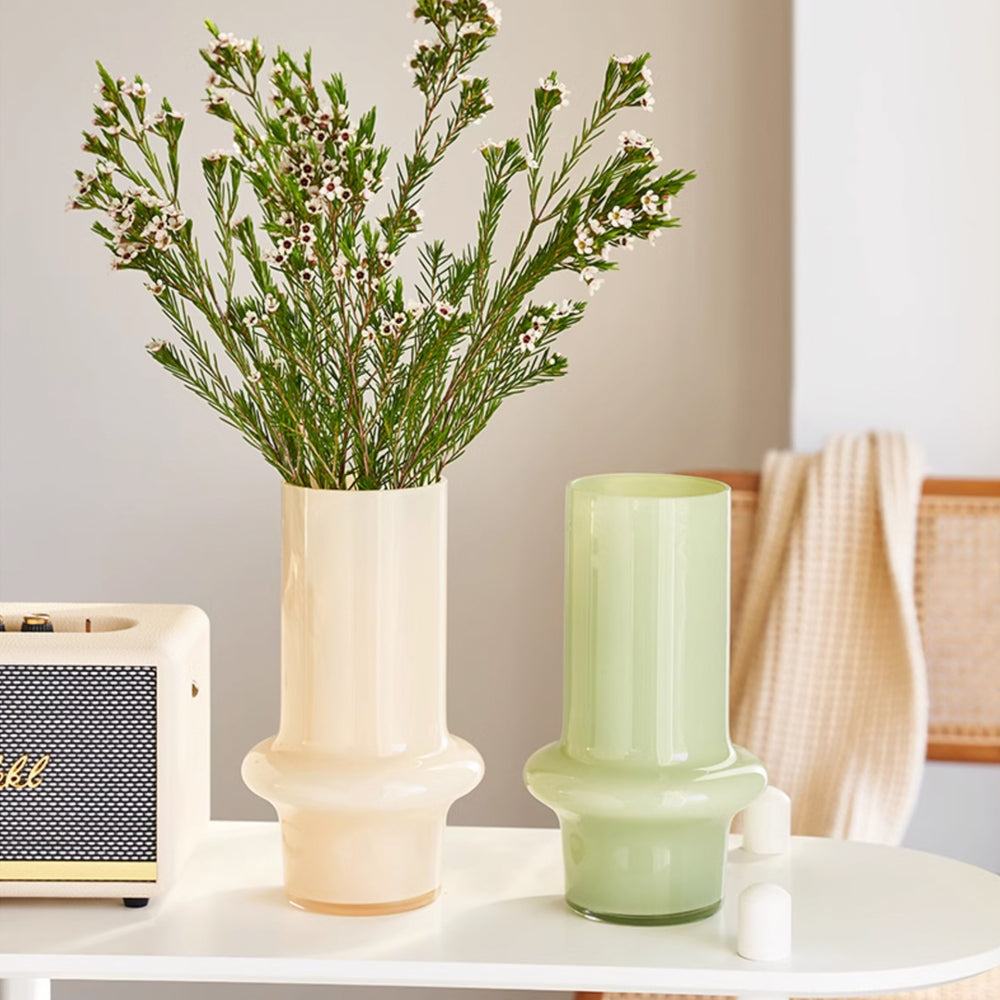 ミルキーガラスフラワーベース – acacia