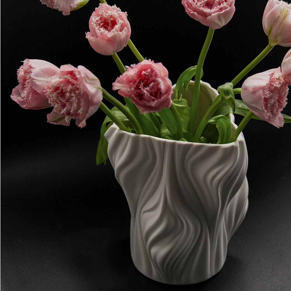 ホワイトウェーブフラワーベース – acacia