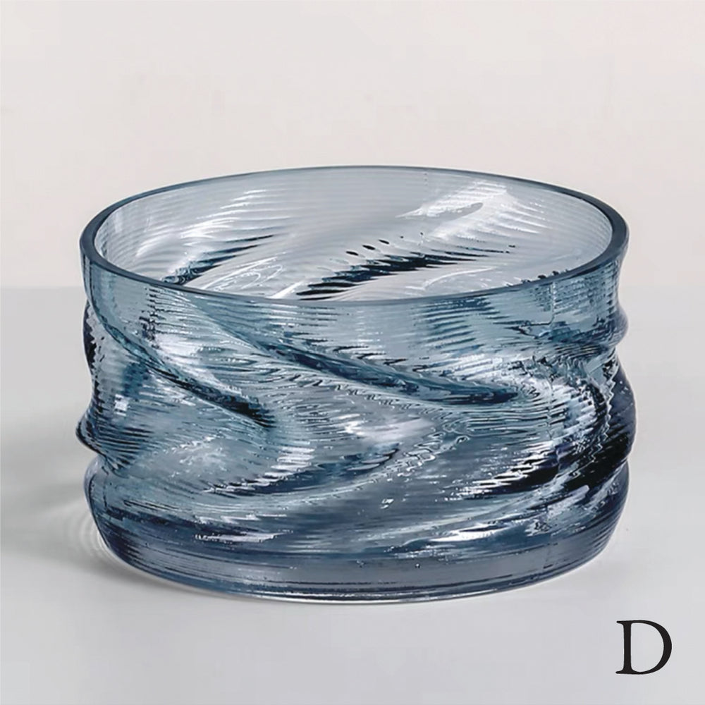 ツイストラインガラスフラワーベース – acacia