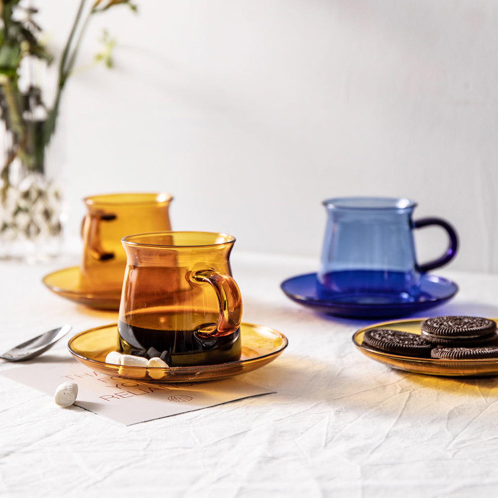 ノルディックガラスカップ&ソーサーセット – acacia