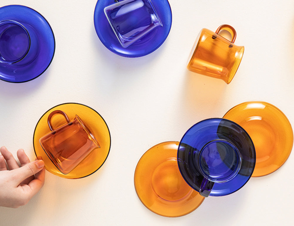 ノルディックガラスカップ&ソーサーセット – acacia