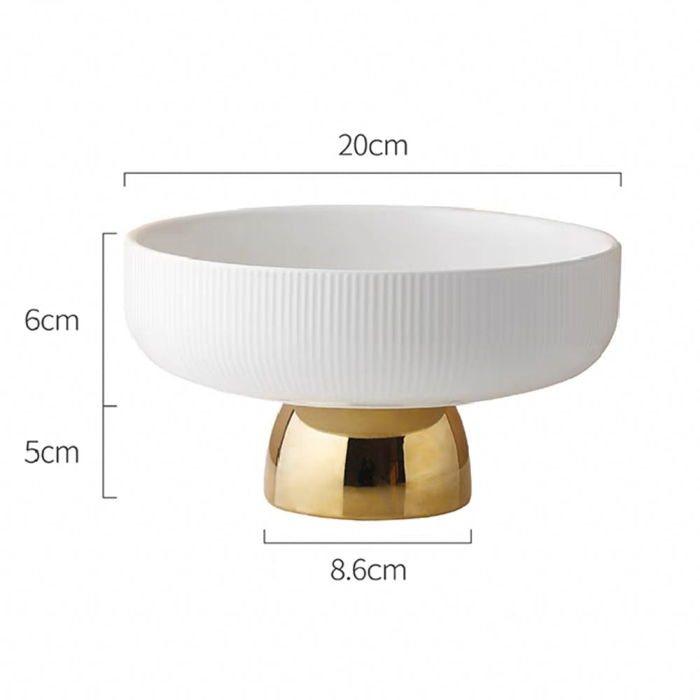 ゴールド脚セラミックフルーツボウル – acacia