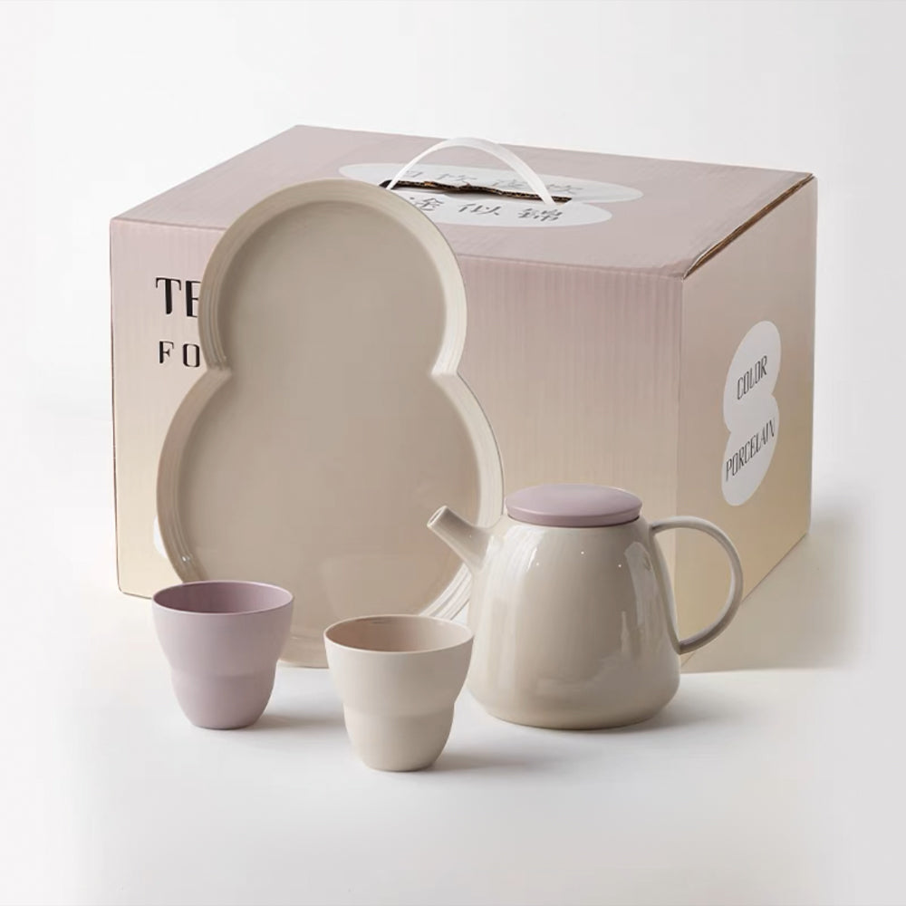 ピンクベージュバイカラーポット&カップセット – acacia