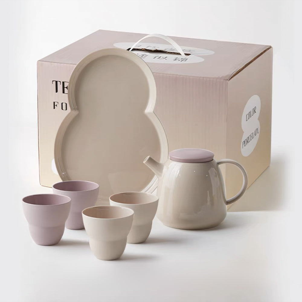 ピンクベージュバイカラーポット&カップセット – acacia