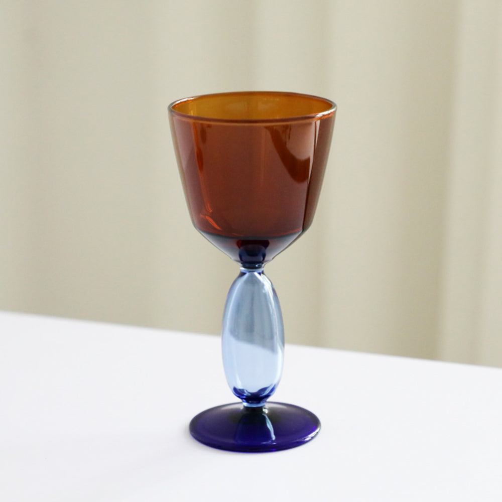 トリコロールガラスゴブレット – acacia