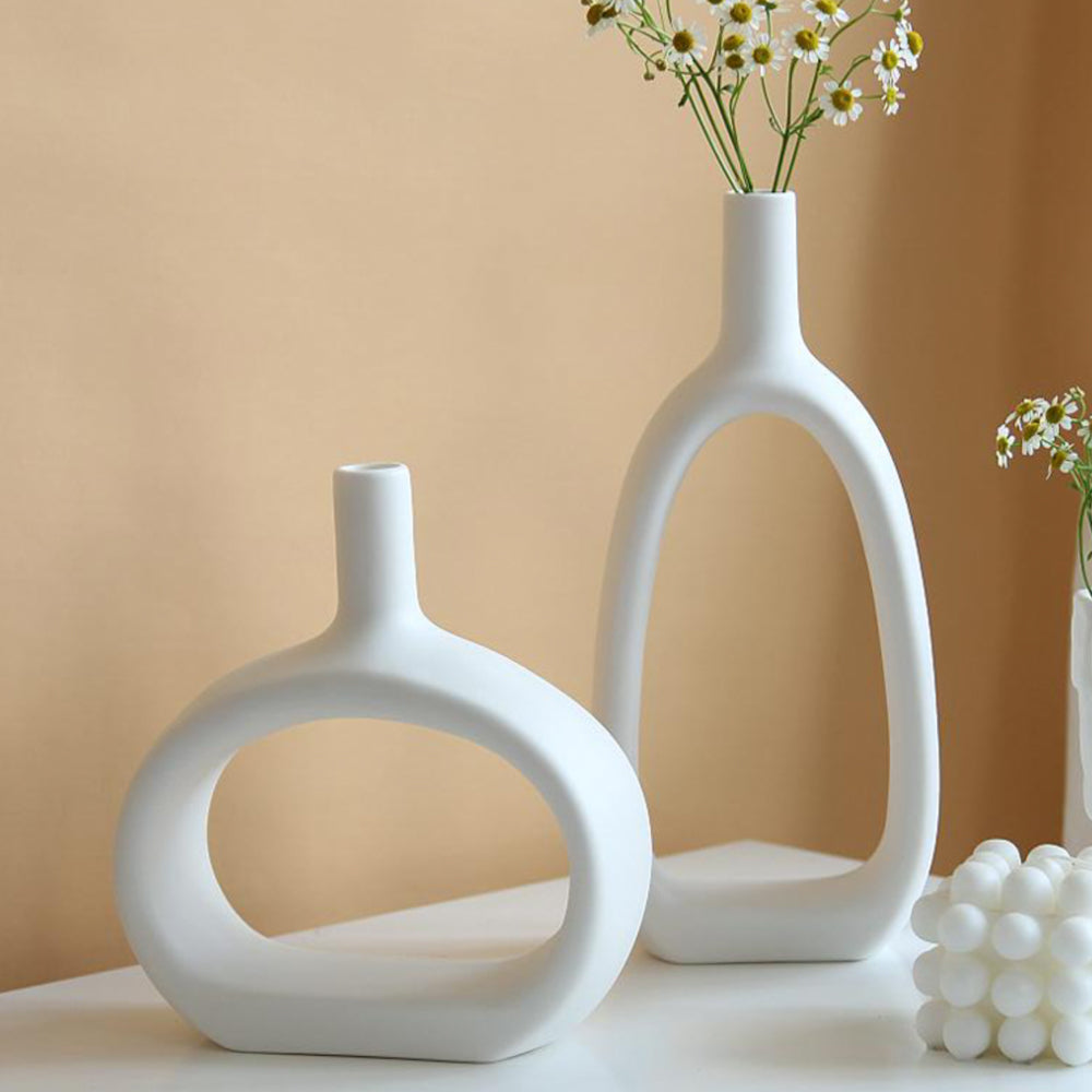 ノルディックモダンホワイトフラワーベース – acacia