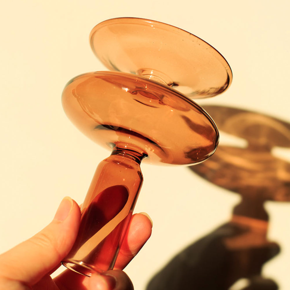 ヴィンテージアンバーヨーロピアンフラワーベース – acacia