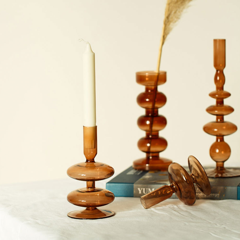 アンバー　フラワーベース　花瓶　ビンテージ ヴィンテージアンバーヨーロピアンフラワーベース – acacia